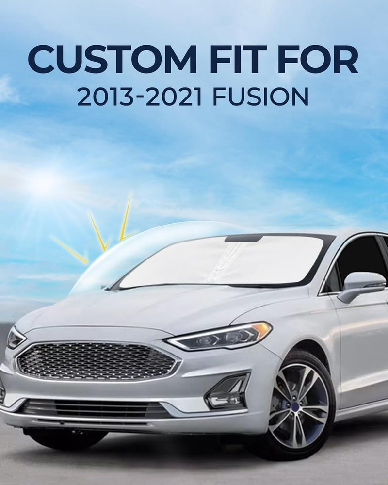 JASVIC for Ford Fusion 2013-2021 Car Window Shades, 8pcs Privacy Sun Shade Set for Front Windshield Side and Rear Windows, Full Window Covers Keeps Vehicle Cool for Camping Napping - Image 3